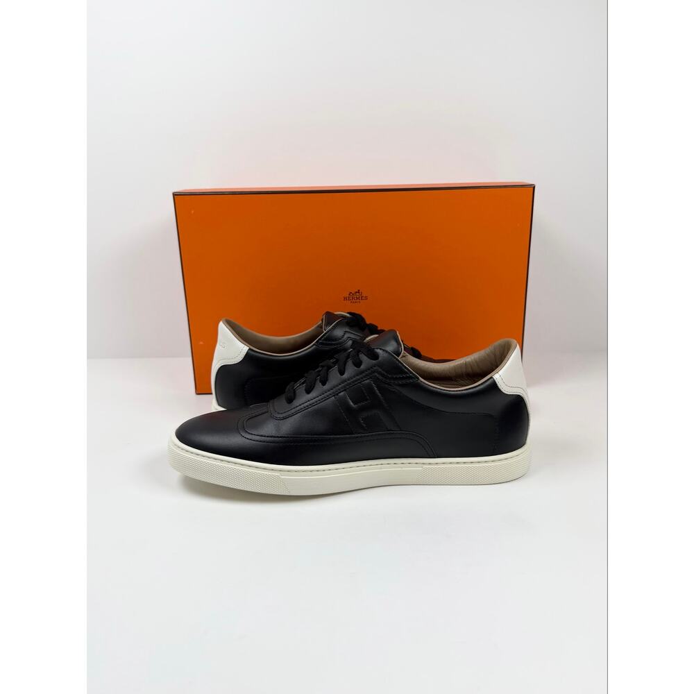 Size 8.5 - Hermes Quicker Leather Sneakers NEW - Picture 7 of 12